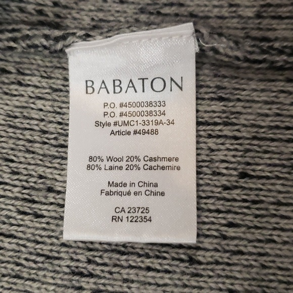 ARITZIA BABATON WOOL AND CASHMERE OPEN FRONT CHUNKY CARDIGAN 2 TONE S - Picture 6 of 7